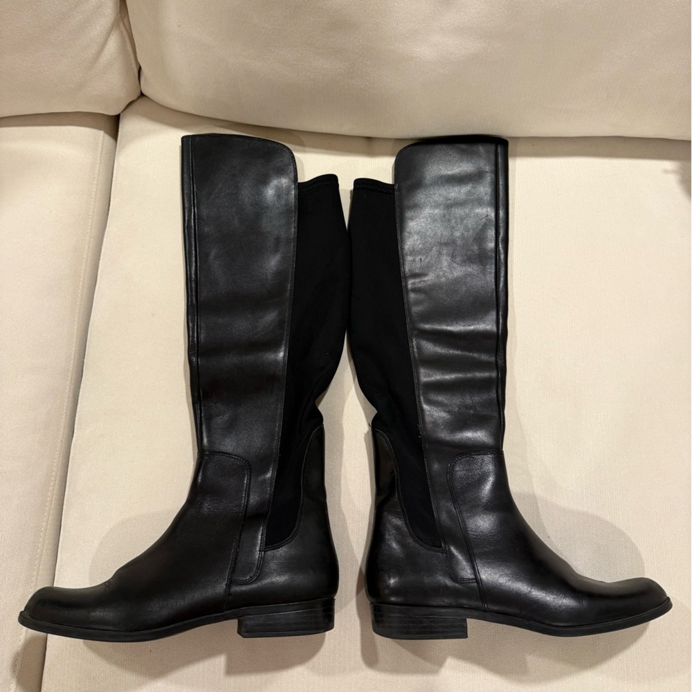 Elegant Black Knee-High Women's Boots - Picture 3 of 6